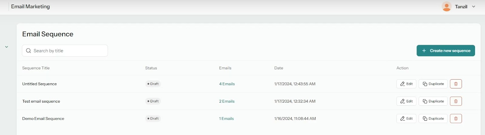 Email Sequence